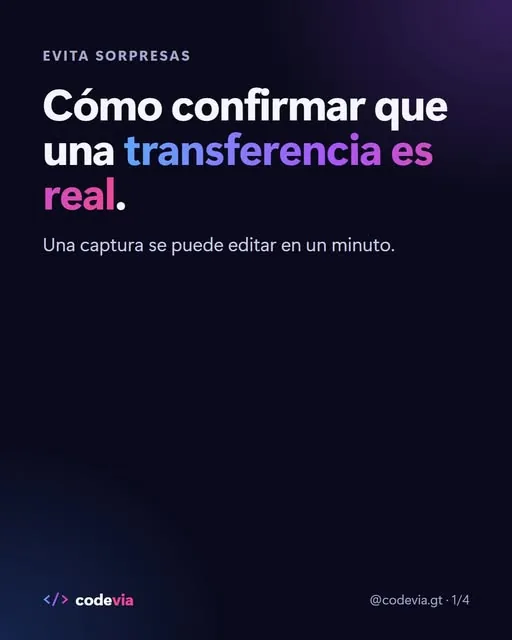 Cómo confirmar que una transferencia es real